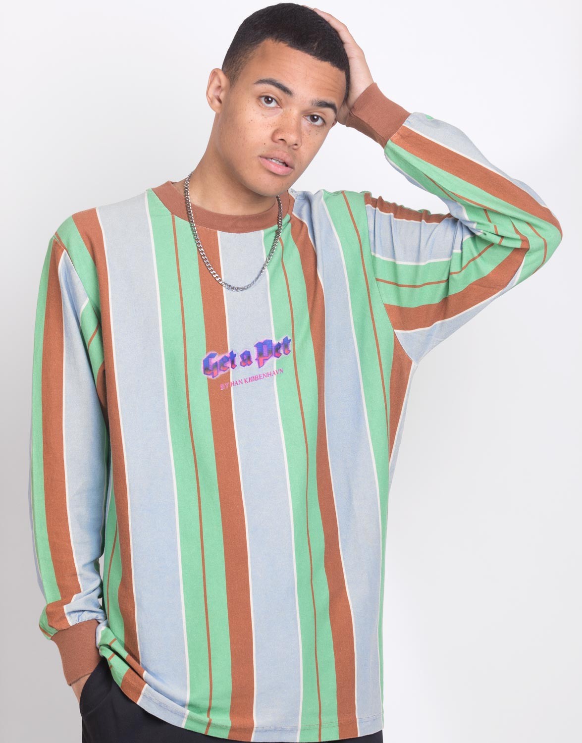 Multicolor Stripes Boxy Man Shirt