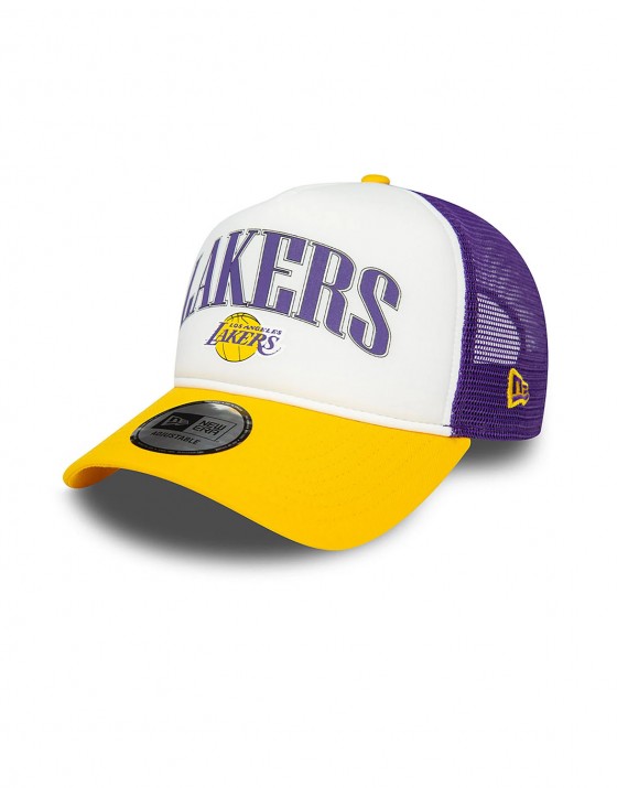 New Era 13564 LA Lakers NBA Retro Purple E-Frame Trucker Cap