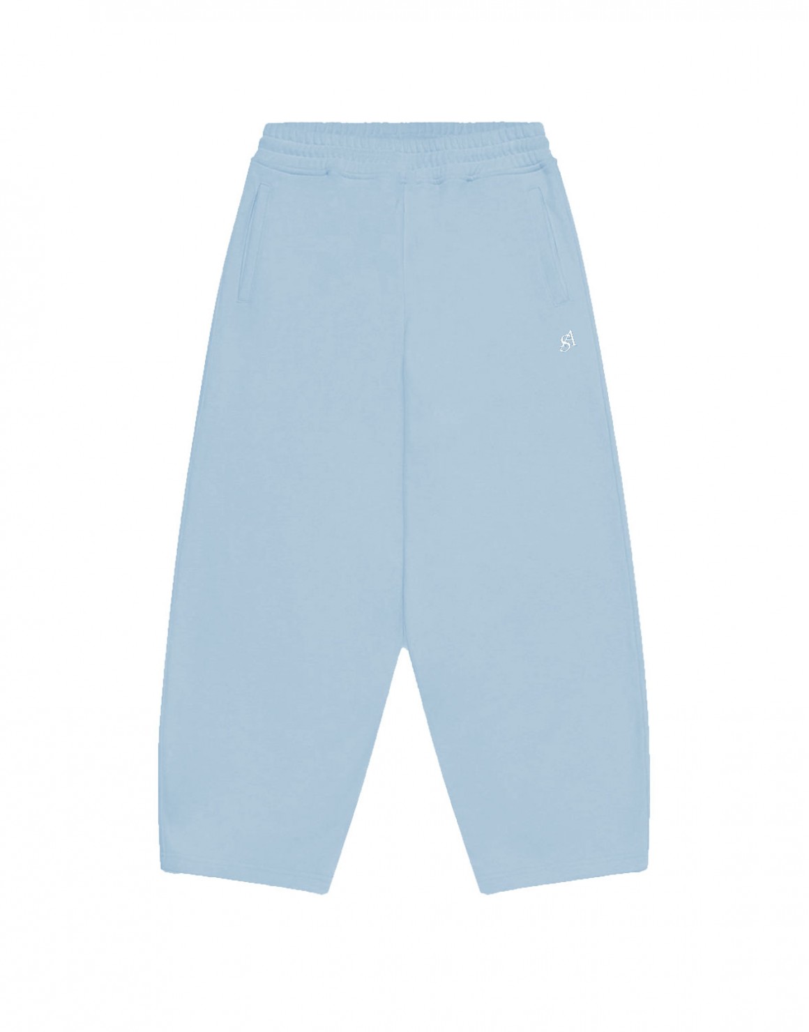 Streetammo SA OG Logo Sweatpant i baby blue – klassisk jogger sweatpants med broderet logo på låret